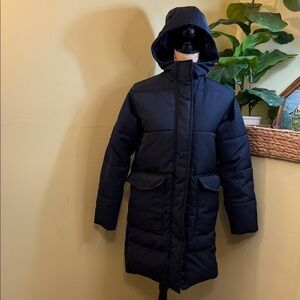 Everlane Black THE LONG PUFFER XXS